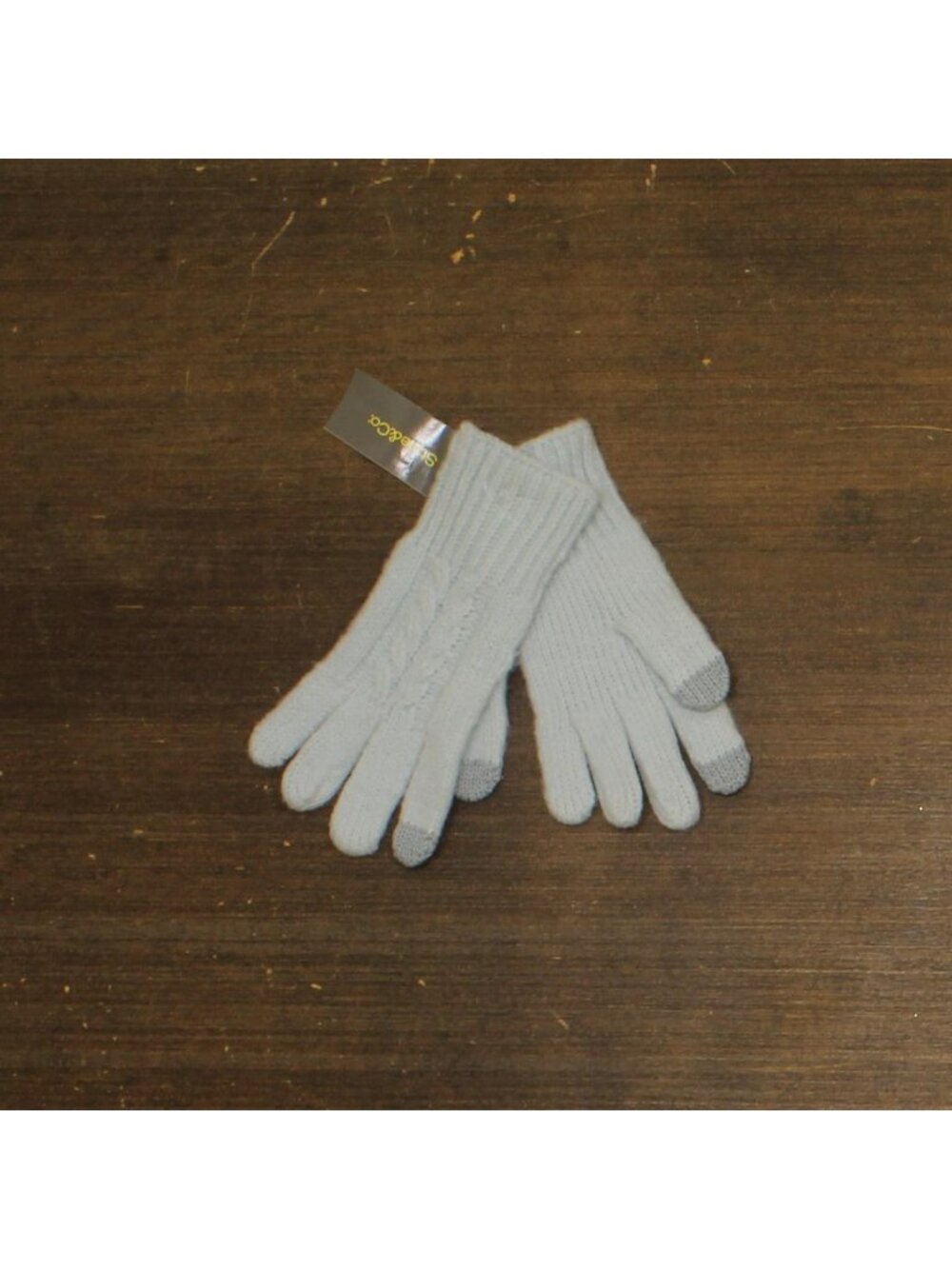 NWT Style & Co. Womens Cable Knit Gloves Winter SC2542501 Light Blue